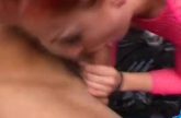 Harde sex met roodharige hoer